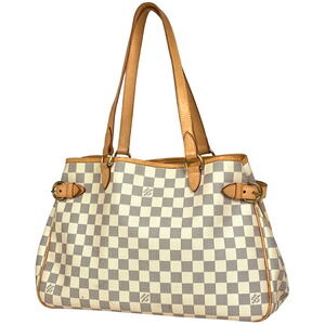 Louis Vuitton Batignolles Horizontal Shoulder Bag Tote Damier Azur White